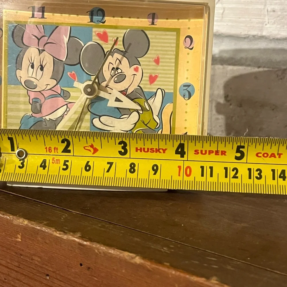 Vintage‎ Retro Mickey And Minnie Mouse Hearts 80s 90s Clock Westclox Brand